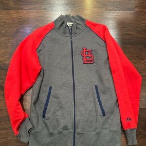 Majestic Red and Gray St Louis MLB Baseball Jacket